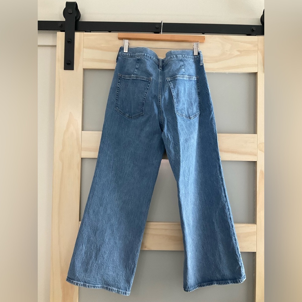 J.Crew Wide Leg Crop Jeans Size 30 | High Rise Blue Denim - Picture 3 of 6